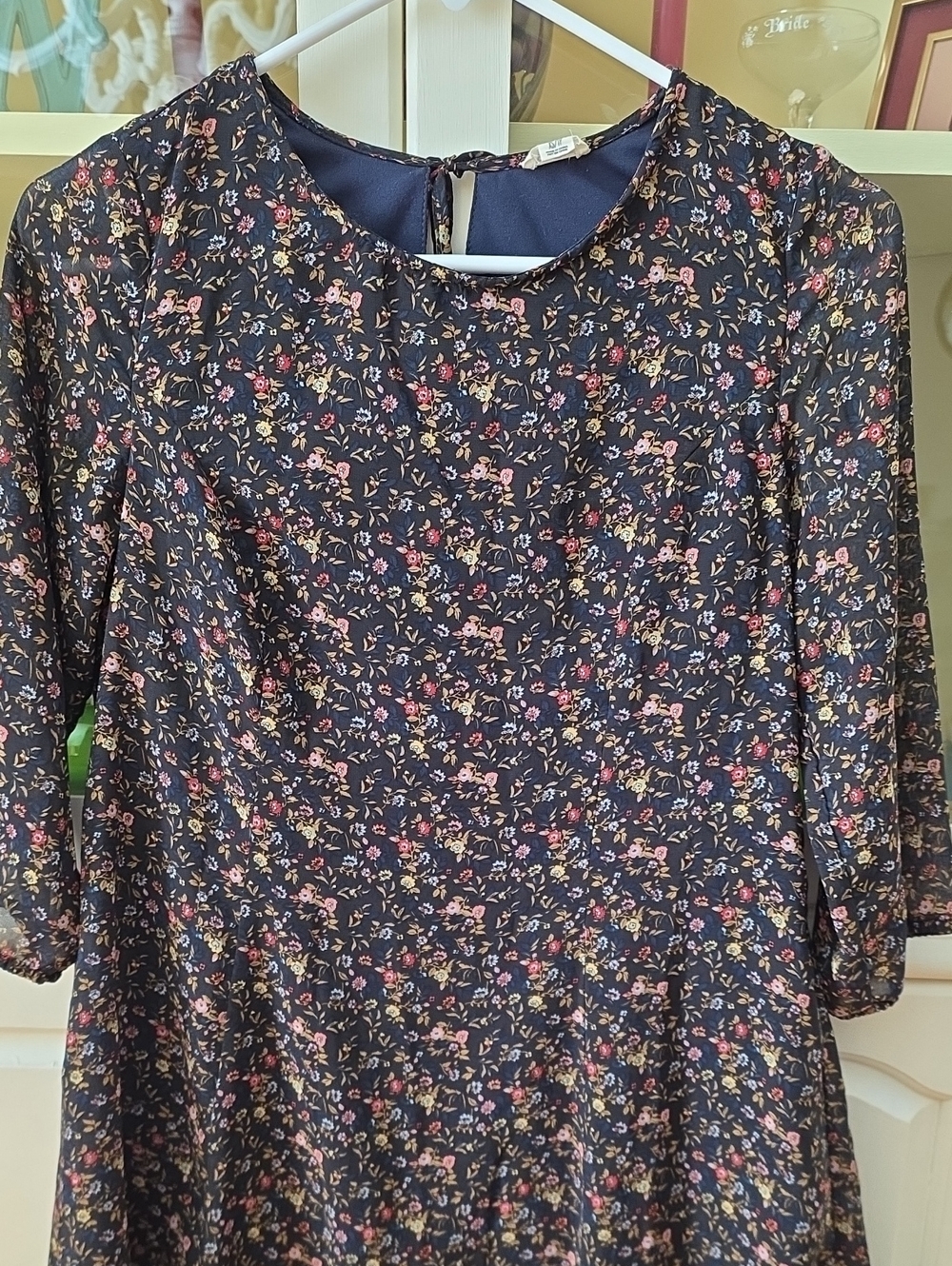 Garage Navy Floral Dress